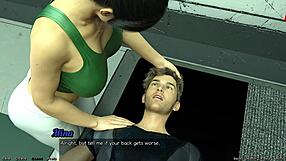 in stranded in space, the curvy milf does hot yoga in cute outfit