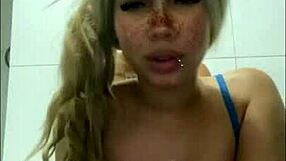 transando no banheiro da minha tia com minha meia irm� loira gostosa