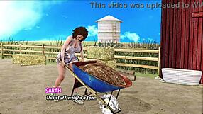 Big-boobed farm girl gets fucked outdoors in 3D hentai