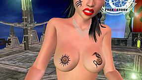 animated 3d cartoon of indian bhabhi posing in various positions