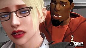 Boss lady gets fucked by big black cock lover