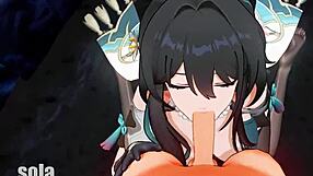 Ruan mei in intriguing hentai scene