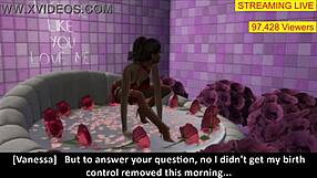 Damn! Vanessa's special guest in Sims 4 cartoon ass play!