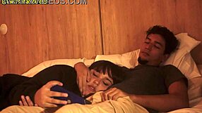 My hermanastra swallows my pene after movie, nearly caught