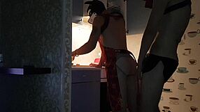 Asmodey and jasper the puppies are cooking dinner