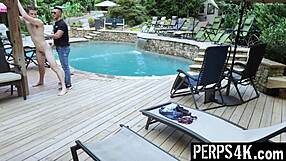 The twink gets his ass filled with cum by the muscular gay officer in the office