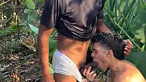 Taking a Young Guy for a Rough Trail in the Woods.