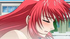 Hentai - Step Sister and Step Brother Almost Caught Fucking in the Pool