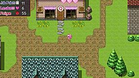 Noelle shows big tits in hentai game