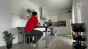 Blonde Slutty Wife Gets Fucked By The Delivery Guy