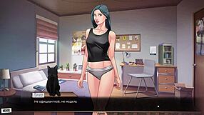 Outdoor hentai action with a hot model and anime-style gameplay