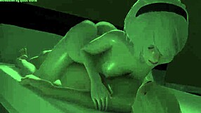 2B from Nier Automata gets wild in fapzone.