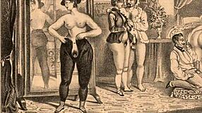 Vintage erotic illustration with classic charm