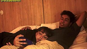 My hermanastra swallows my pene after movie, nearly caught