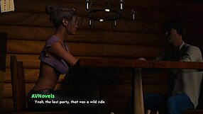 Free Will 48: Busty 3D babe in sexy outfit gets off in porn game