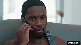 Big black cock in gay interracial scene with a happy ending