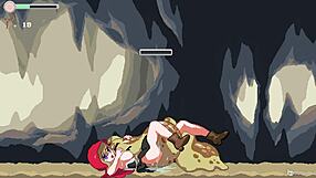 Dragon defeats Bonus & Rose – Demon Beast in Japanese hentai game