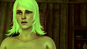 3D animated film of crossdressing monster with huge cock