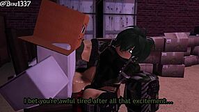 tied femboy captured in 3d hentai domination