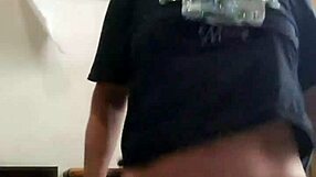 hey, mature milf riding her hairy toy in lingerie roleplay