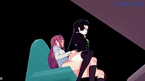 Marika Kato and Chiaki Kurihara in intense lesbian futanari hentai