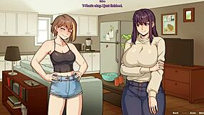 Chloe watches Amy masturbate while jerking her futa cock in wild Benefitship game. It's pure heat!