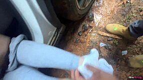 Brazilian Tattooed Babe Aline Novack Fucks In Woods After Car Ride