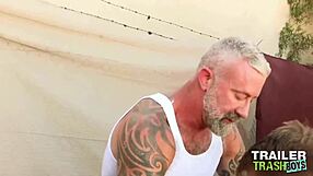 Lance Charger Barebacks Timothy Drake Outdoors with Deepthroat.