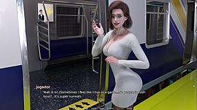 Insanely horny babe rides monster cock on train with shaved pussy