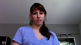 Intense stepbrother roleplay with teen 18+ brunette