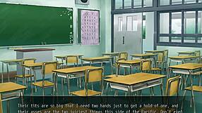 Commander Babes Ep3: Babe Gets Titty Fucked Hard In Bathroom During Game