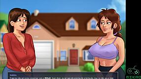 Jenny the housewife catches me masturbating in Summertime Saga