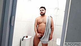 gay 3some bareback in locker room