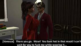 Damn! Vanessa's special guest in Sims 4 cartoon ass play!