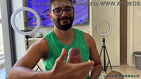 Professor safado finishes hard on my thick dick in the shower!