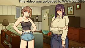 Chloe watches Amy masturbate while jerking her futa cock in wild Benefitship game. It's pure heat!