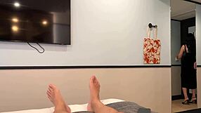 Stepmom Catches Stepson Jerking and Pounds Him Hard in Heels