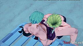 One Piece yaoi - Zoro and Sanji get steamy with handjob and blowjob on beach