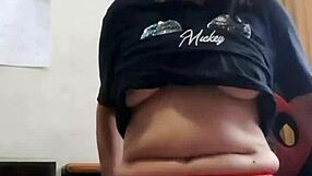 hey, mature milf riding her hairy toy in lingerie roleplay