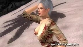 Ecchi fan service d or alive 5 ultimate sexy ecchi christie dress showcases intense bold action