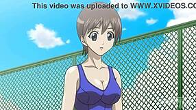 Hentai - Pastorka in pastorek skoraj ujeti med divjim jebanjem v bazenu