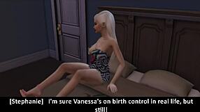 Damn! Vanessa's special guest in Sims 4 cartoon ass play!