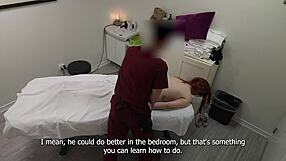 Hot redhead trophy wife claims massage but craves doggystyle instead