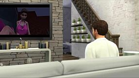 Damn! Vanessa's special guest in Sims 4 cartoon ass play!