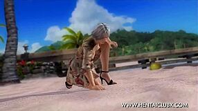 Ecchi fan service d or alive 5 ultimate sexy ecchi christie dress showcases intense bold action