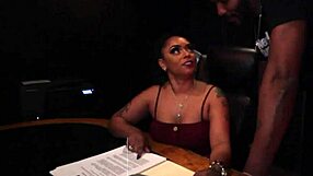 Boss says, 'Gag on my cock, employee'