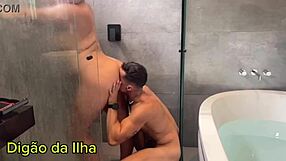 horny married woman wanted milk in pussy and got two cocks in flashing exhibitionist scene