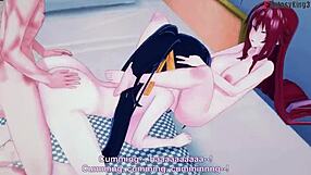 Rias Gremory and Akeno threesome HS DXD NTR madness 4