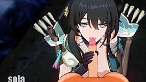 Ruan mei in intriguing hentai scene