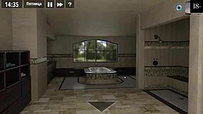 Main penuh gameplay girl house bahagian 10 dengan mommy anime di bilik air